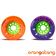 Orangatang CAGUAMA Wheel - Orange and Purple Face - ORCAG8583
