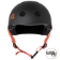 S1 LIFER Helmet - Matt Black inc Orange Strap - Front - SHLIMBKO