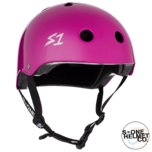 S1 LIFER Helmet - Bright Purple Gloss - Angled - SHLIBPG