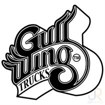 Gullwings Wings Logo Black with White Outline