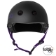 S1 LIFER Helmet - Matt Black inc Purple Strap - Front - SHLIMBKP