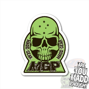 MGP Green Skull Sticker 202-045