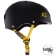 S1 LIFER Helmet - Matt Black inc Yellow Strap - Side - SHLIMBKY