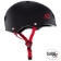 S1 LIFER Helmet - Matt Black inc Red Strap - Side - SHLIMBKR