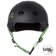 S1 LIFER Helmet - Matt Black inc Lime Strap - Front - SHLIMBKG