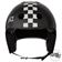 S1 RETRO Helmet - Black Gloss White Check - Front - SHRLIBGWC