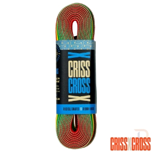 CRISS CROSS X DERBY LACES - TRIO - GRN/RED/YEL - 90"
