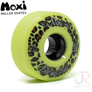 Moxi Roller Skate Trick Wheels - Lime - Angled - MOX123007