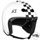 S1 RETRO Helmet - White Gloss Black Check - Angled - SHRLIWGBC