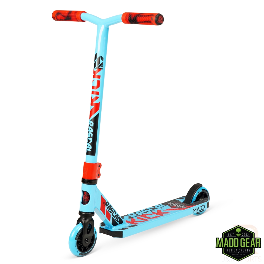 Madd Kick Mini Pro Rascal IV Scooter in Sky Blue/Red from Madd Gear