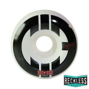 RECKLESS WHEELS (4) - CIB PARK 58mm/98a - WHITE/BLACK