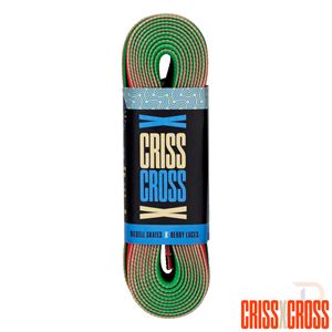 CRISS CROSS X DERBY LACES - TRIO - BLK/GRN/RED - 108"