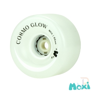 MOXI COSMO GLOW WHEELS (4) - WHITE RAIN GLOW - 62/32mm 80A