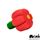 Moxi Brake Petals - Red Hibiscus - Angled - MOX123661