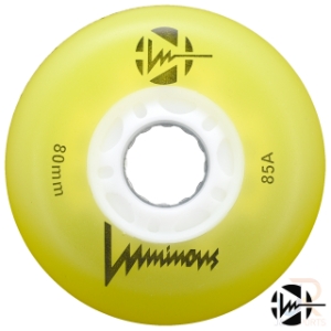 Luminous Wheels - Yellow 80mm 85a - Face - LUWLLU8085YE