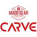 Madd Gear Logo and Carve Text Logo Red