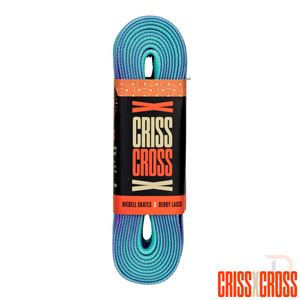 CRISS CROSS X DERBY LACES - DUO - TEAL/VIOLET - 90"