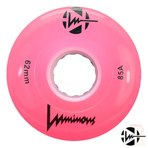 Luminous Quad Wheels - Pink 62mm 85a - Face - LUWLQLU6285PK