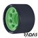 Radar Wheels HALO - Charcoal Green - Angled - 59mm 97a RWRHA59GGN