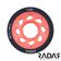 Radar Wheels HALO - Charcoal Pink - Front - 59mm 93a RWRHA59GPK