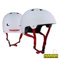 Harsh ABS Helmet - White - Angled & Rear - HA207-207