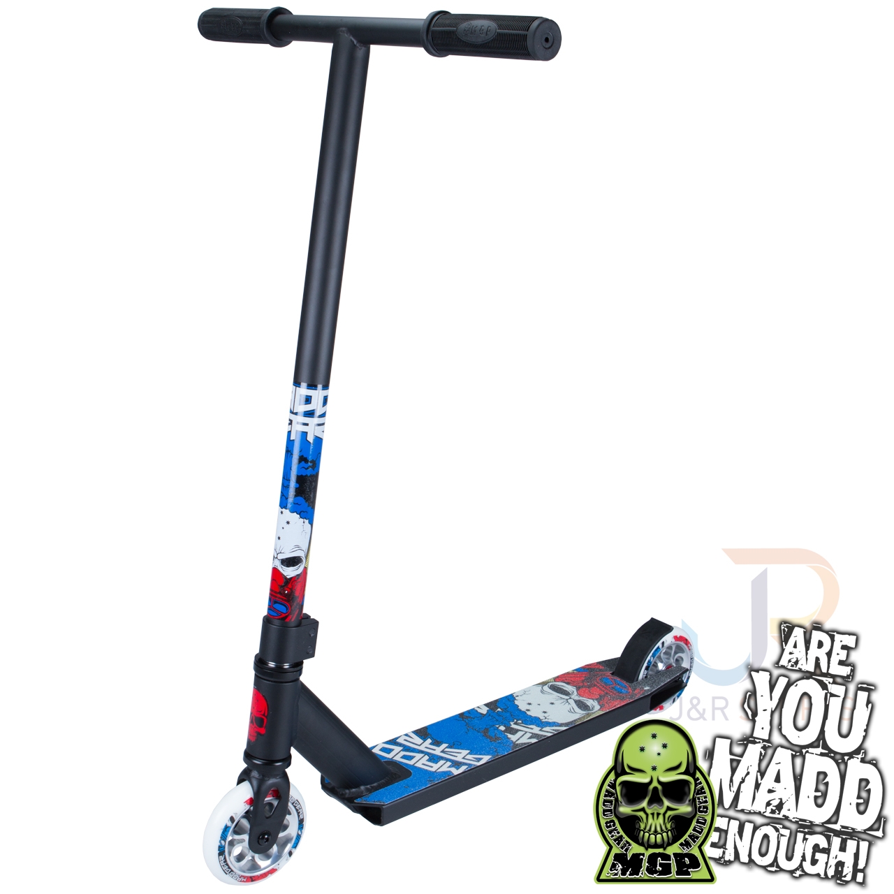 Madd Nuked Pro Scooter in Black/Blue from Madd Gear distributed by J & R Sports J and R Sports