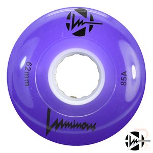 Luminous Quad Wheels - Purple 62mm 85a - Face - LUWLQLU6285PU