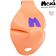 MOXI Beach Bunny Toe Caps - Peach - Angled - MOX123159