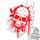 MGP Red White Skull Sticker 202-041