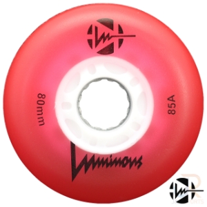 Luminous Wheels - Red 80mm 85a - Face - LUWLLU8085RE